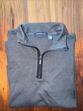 Hathaway Men's Charcoal Half-Zip Pullover Sweater